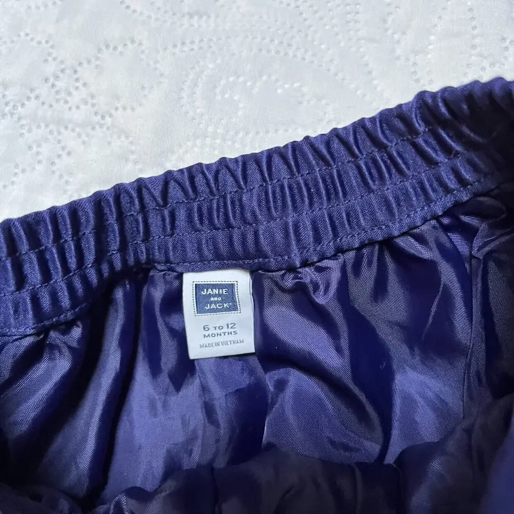Janie And Jack Bow Top And Satin Skirt Outfit Size 6-12m